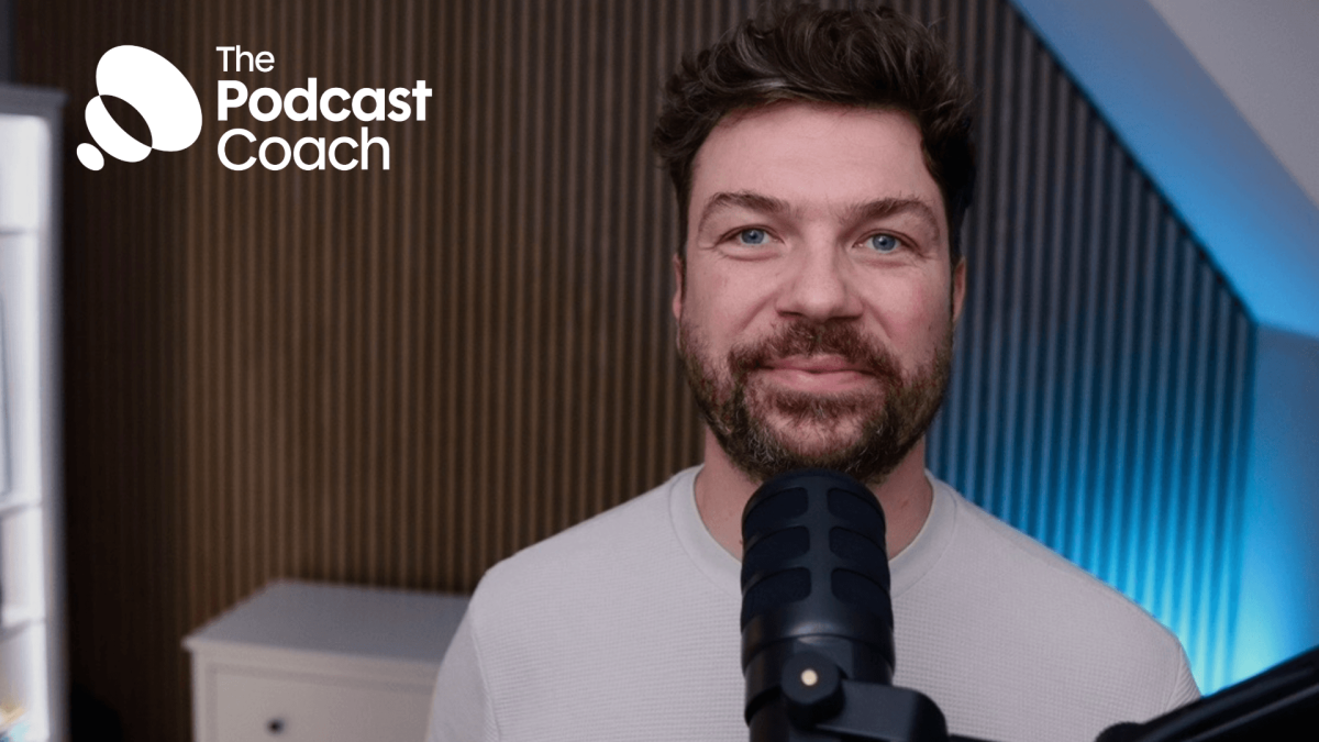 Ben Atkinson at home in his podcast studio.